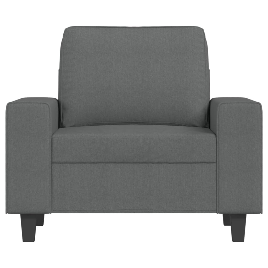 vidaXL Fotel, ciemnoszary, 60 cm, obity tkaniną