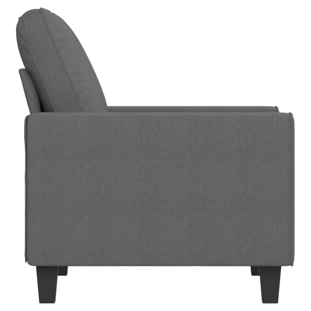vidaXL Fotel, ciemnoszary, 60 cm, obity tkaniną
