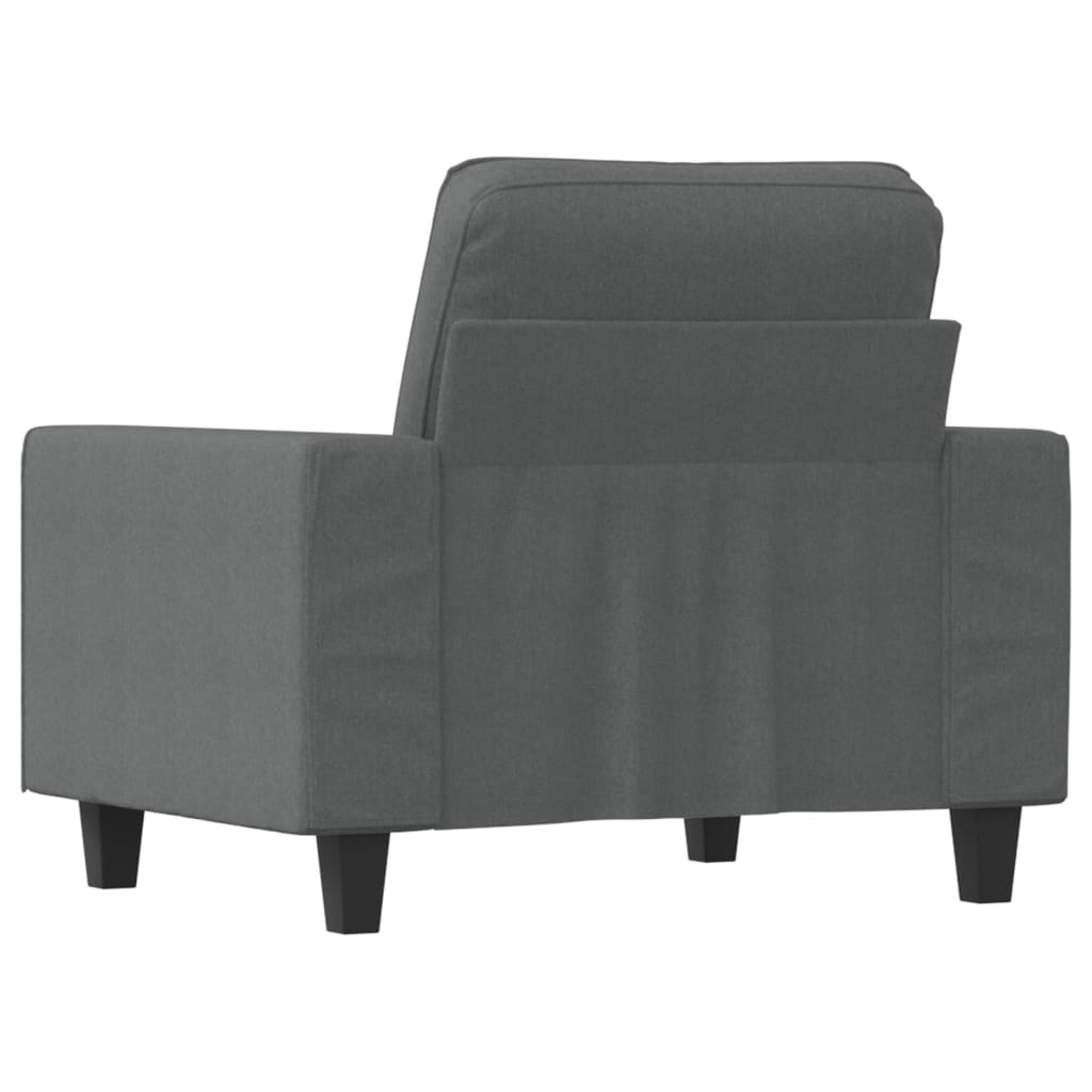 vidaXL Fotel, ciemnoszary, 60 cm, obity tkaniną