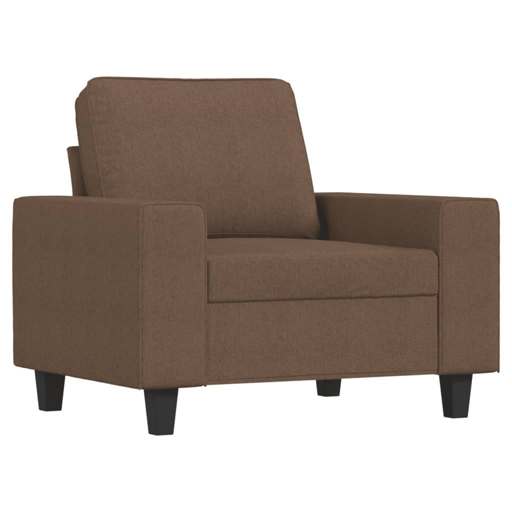 vidaXL Fotel, brązowy, 60 cm, obity tkaniną