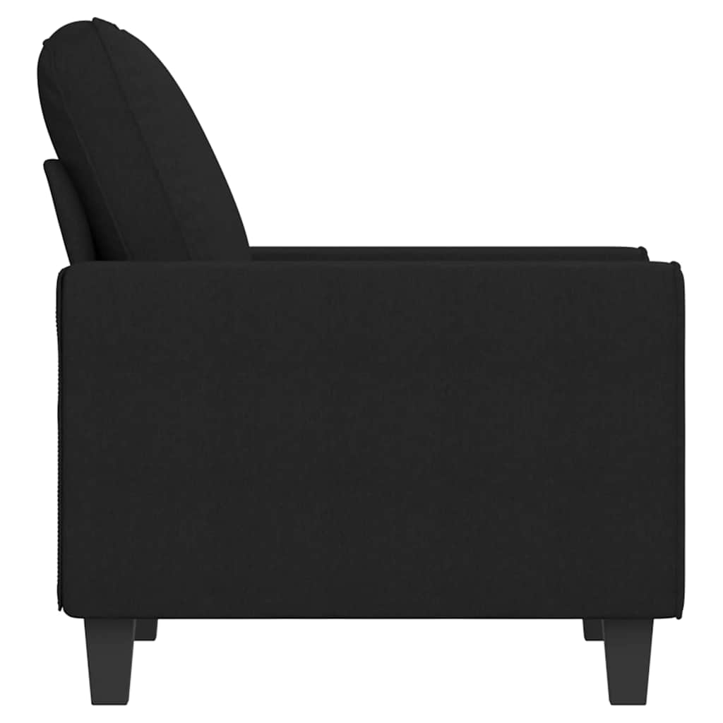 vidaXL Fotel, czarny, 60 cm, obity tkaniną