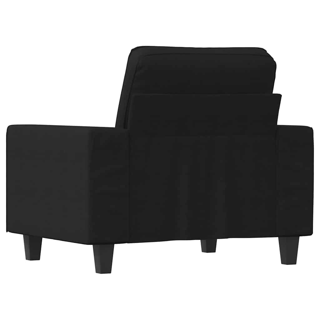 vidaXL Fotel, czarny, 60 cm, obity tkaniną