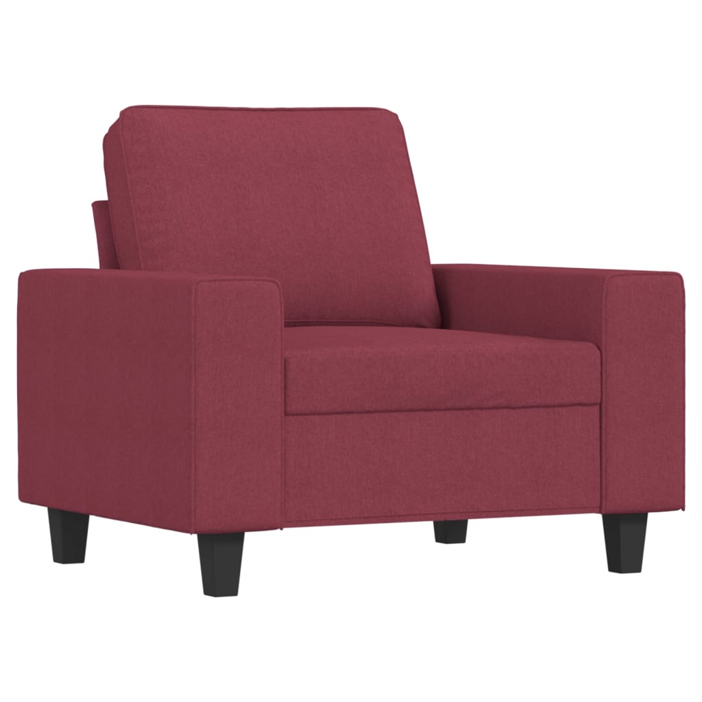 vidaXL Fotel, winna czerwień, 60 cm, obity tkaniną