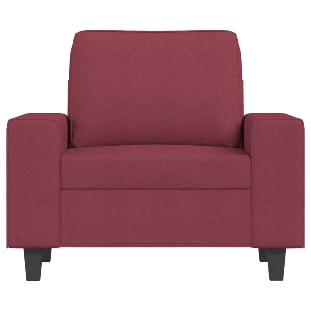 vidaXL Fotel, winna czerwień, 60 cm, obity tkaniną