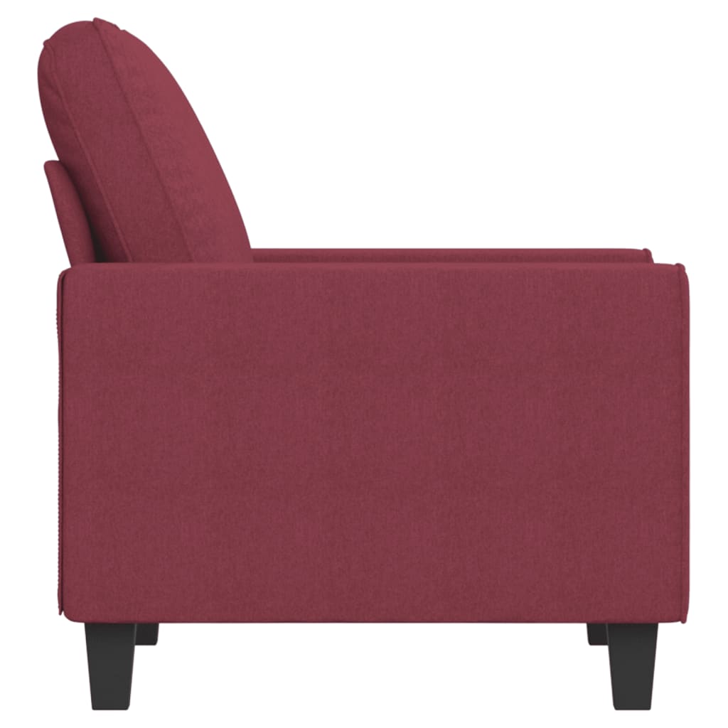 vidaXL Fotel, winna czerwień, 60 cm, obity tkaniną