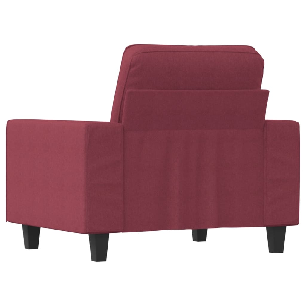 vidaXL Fotel, winna czerwień, 60 cm, obity tkaniną