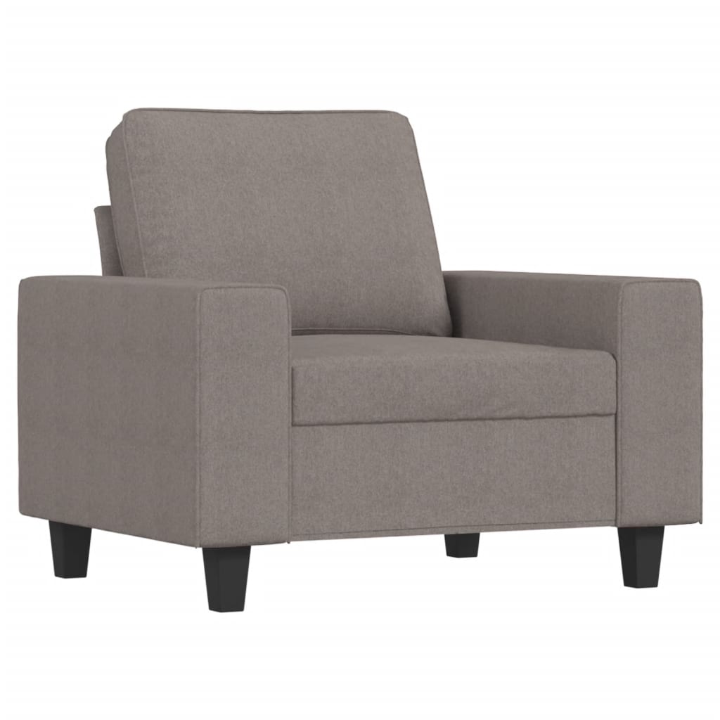 vidaXL Fotel, taupe, 60 cm, obity tkaniną