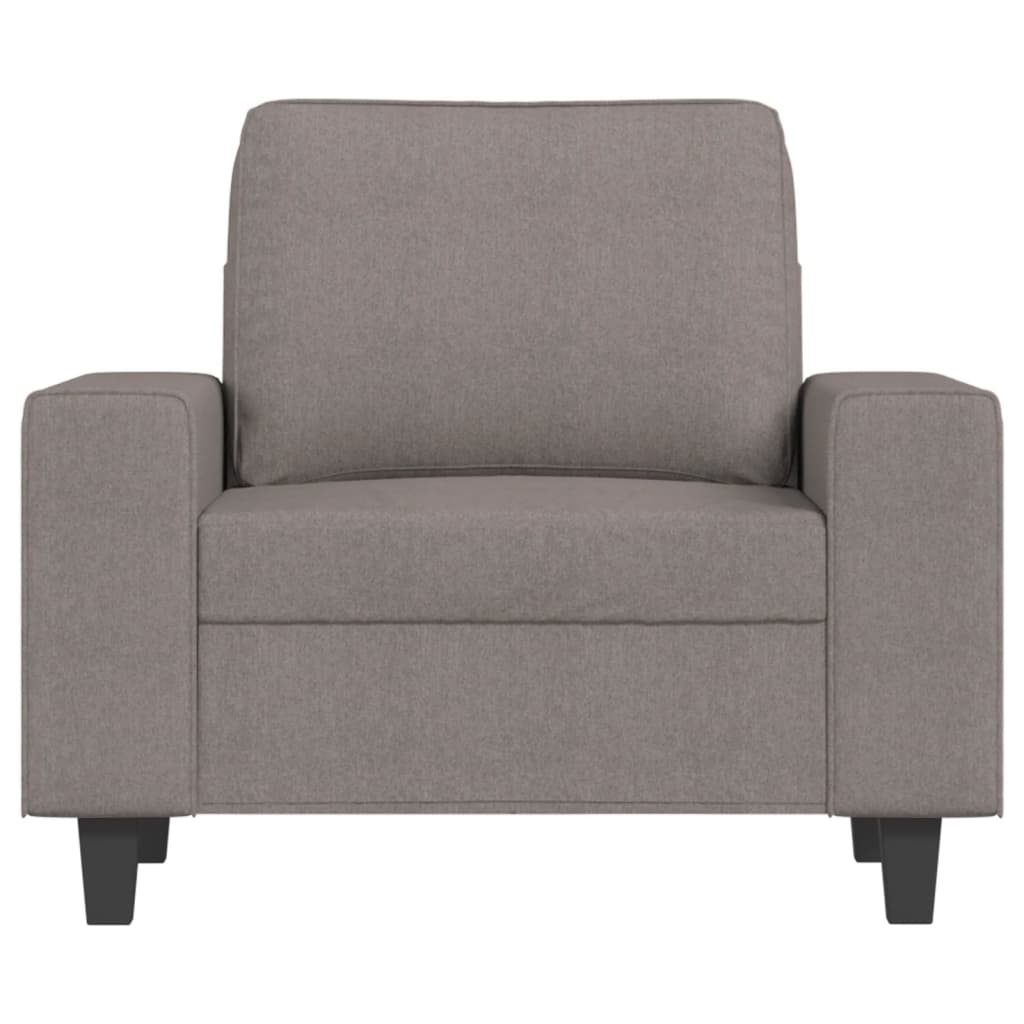 vidaXL Fotel, taupe, 60 cm, obity tkaniną