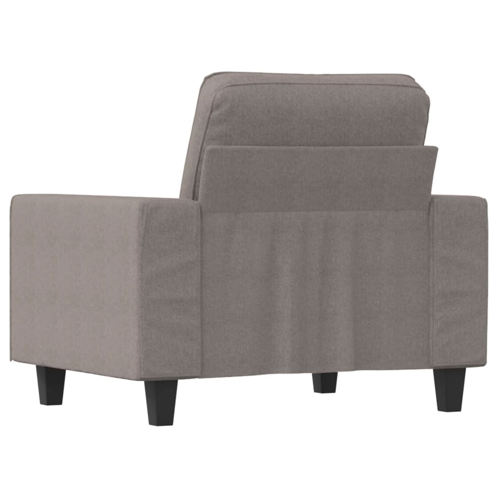 vidaXL Fotel, taupe, 60 cm, obity tkaniną