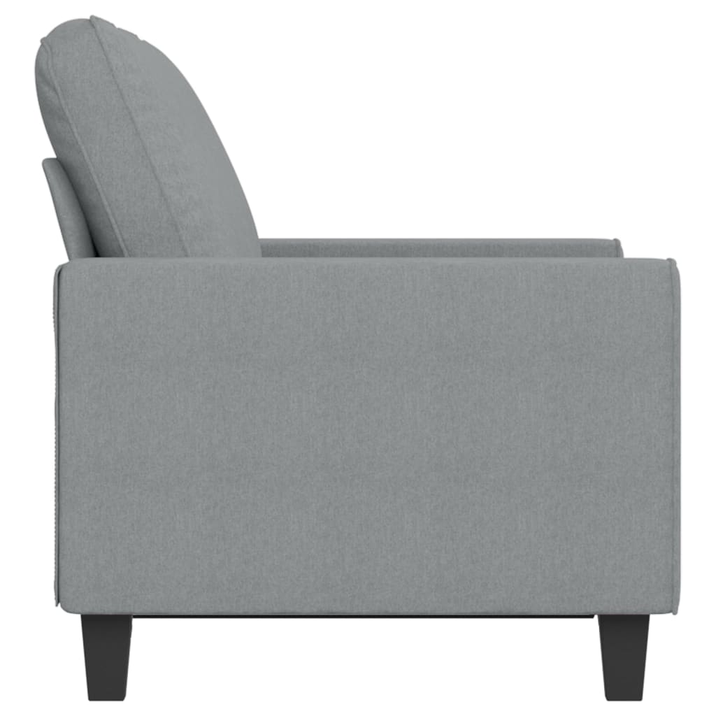 vidaXL Sofa 2-osobowa, jasnoszara, 120 cm, tapicerowana tkaniną