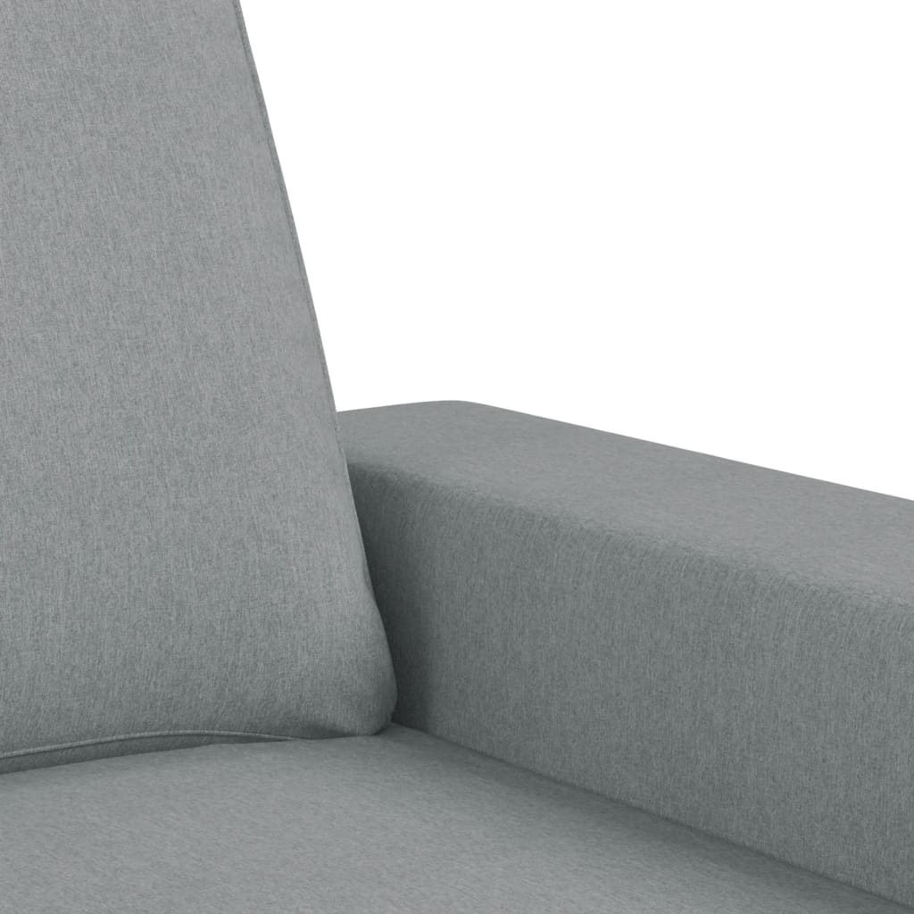 vidaXL Sofa 2-osobowa, jasnoszara, 120 cm, tapicerowana tkaniną