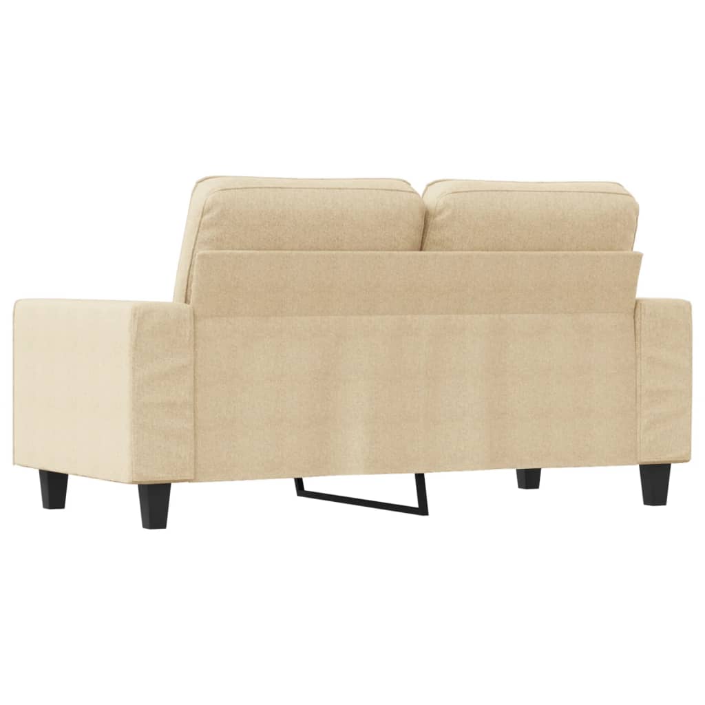 vidaXL 2-osobowa sofa, kremowa, 120 cm, tapicerowana tkaniną
