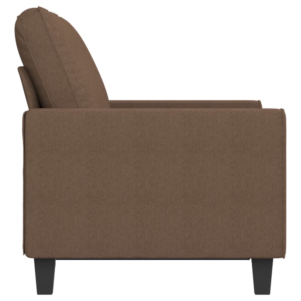 vidaXL Sofa 2-osobowa, brązowa, 120 cm, tapicerowana tkaniną