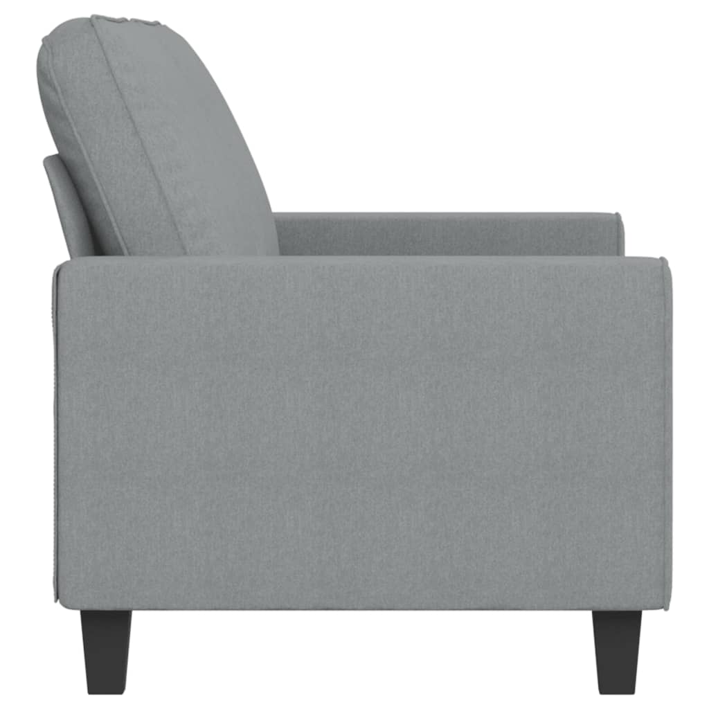 vidaXL Sofa 2-osobowa, jasnoszara, 140 cm, tapicerowana tkaniną