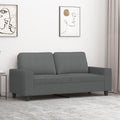 vidaXL Sofa 2-osobowa, ciemnoszara, 140 cm, tapicerowana tkaniną