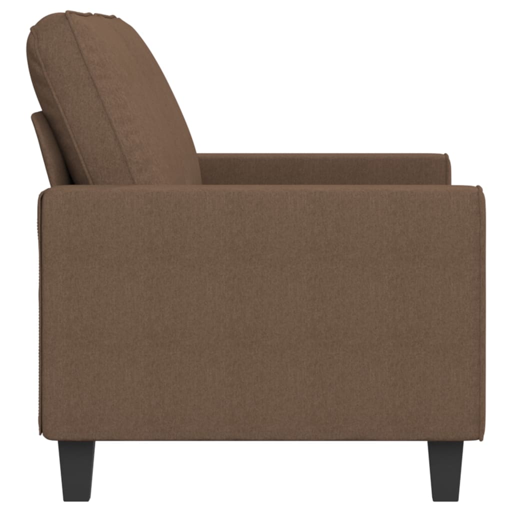 vidaXL Sofa 2-osobowa, brązowa, 140 cm, tapicerowana tkaniną