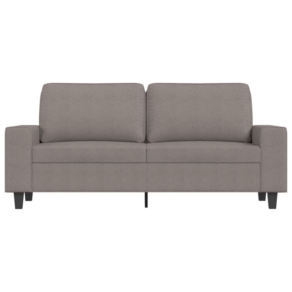 vidaXL Sofa 2-osobowa, kolor taupe, 140 cm, tapicerowana tkaniną