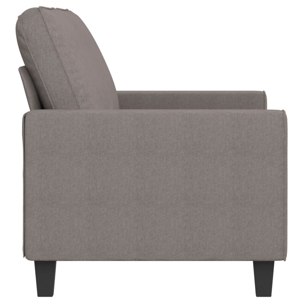 vidaXL Sofa 2-osobowa, kolor taupe, 140 cm, tapicerowana tkaniną