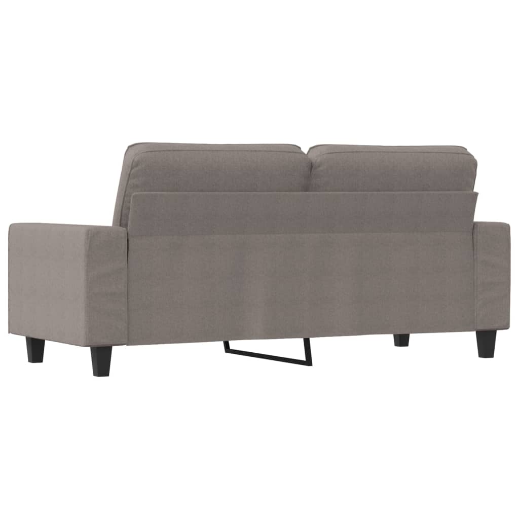 vidaXL Sofa 2-osobowa, kolor taupe, 140 cm, tapicerowana tkaniną