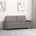 vidaXL Sofa 2-osobowa, kolor taupe, 140 cm, tapicerowana tkaniną