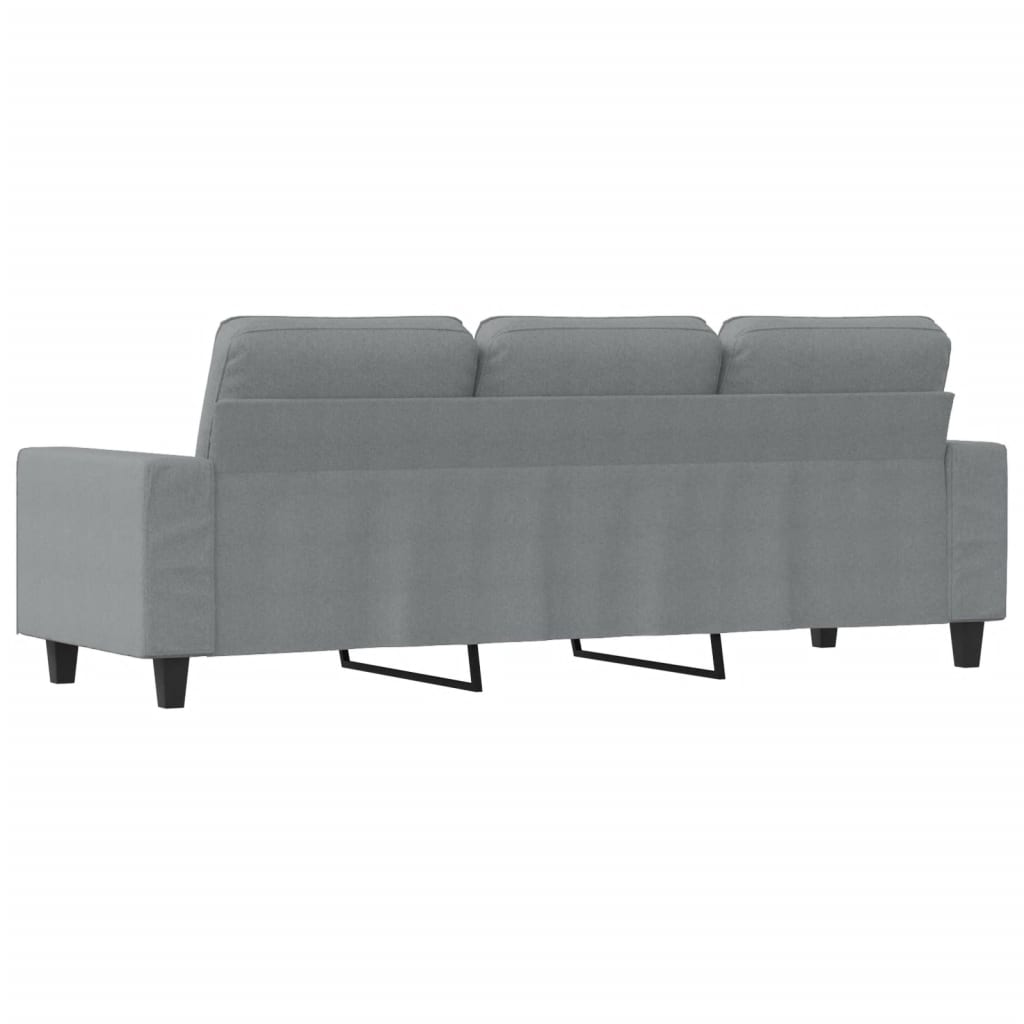 vidaXL Sofa 3-osobowa, jasnoszara, 180 cm, tapicerowana tkaniną