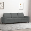 vidaXL Sofa 3-osobowa, ciemnoszara, 180 cm, tapicerowana tkaniną