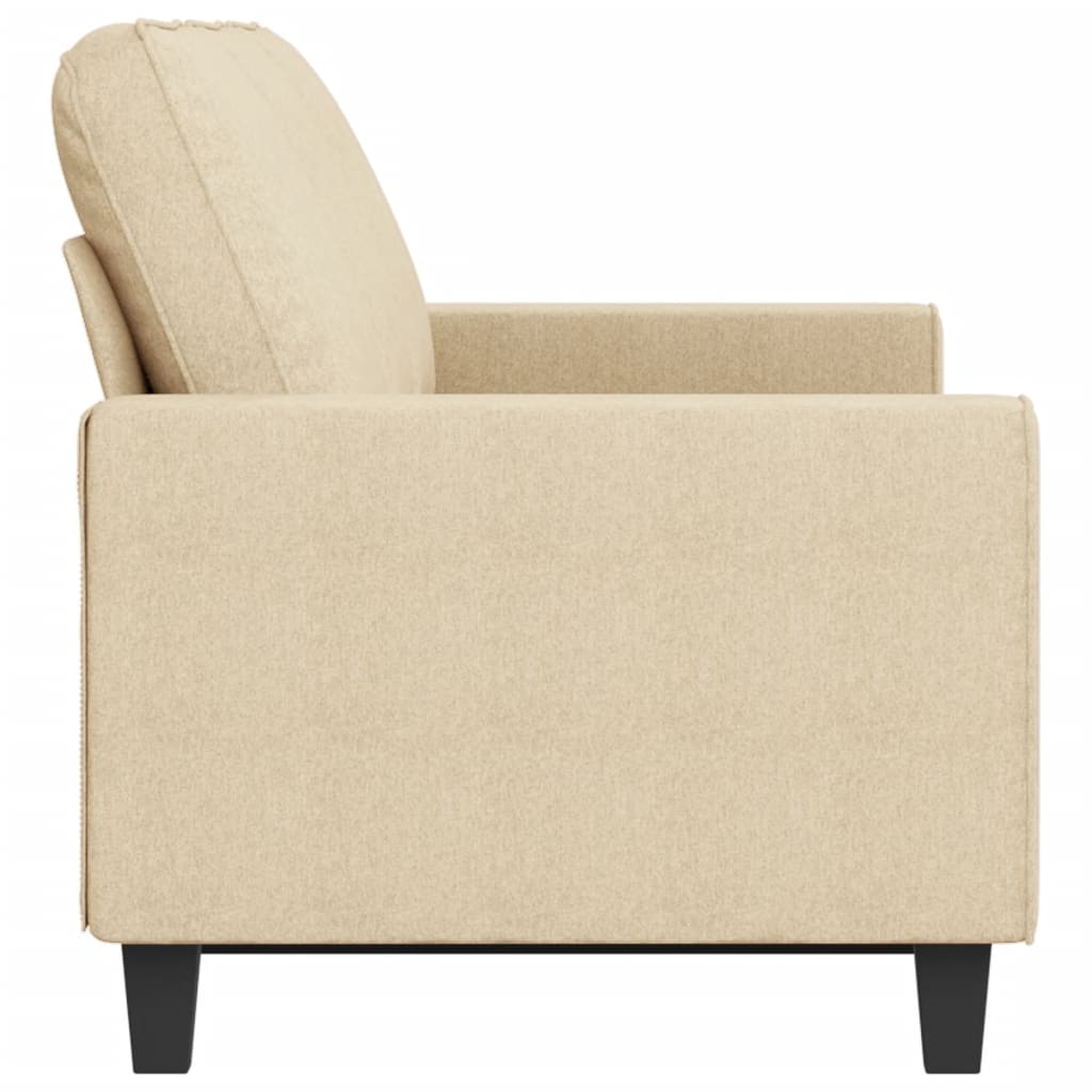vidaXL 3-osobowa sofa, kremowa, 180 cm, tapicerowana tkaniną