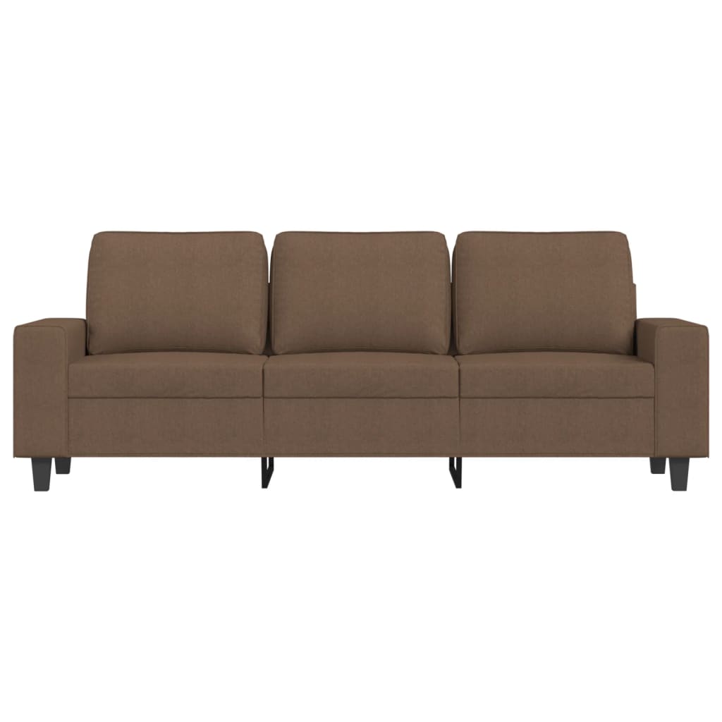 vidaXL Sofa 3-osobowa, brązowa, 180 cm, tapicerowana tkaniną
