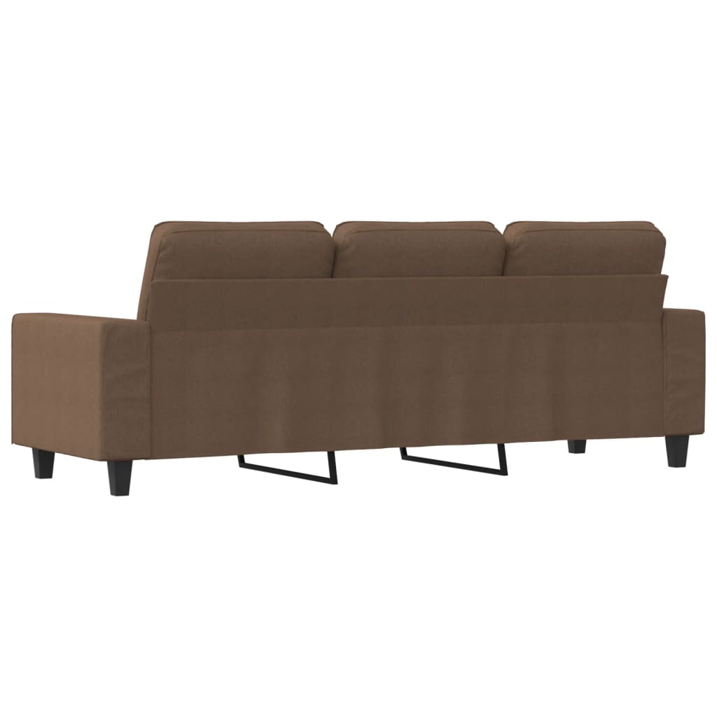 vidaXL Sofa 3-osobowa, brązowa, 180 cm, tapicerowana tkaniną
