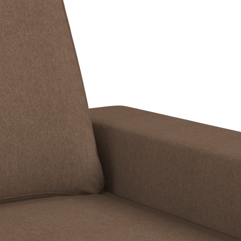 vidaXL Sofa 3-osobowa, brązowa, 180 cm, tapicerowana tkaniną