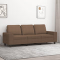 vidaXL Sofa 3-osobowa, brązowa, 180 cm, tapicerowana tkaniną