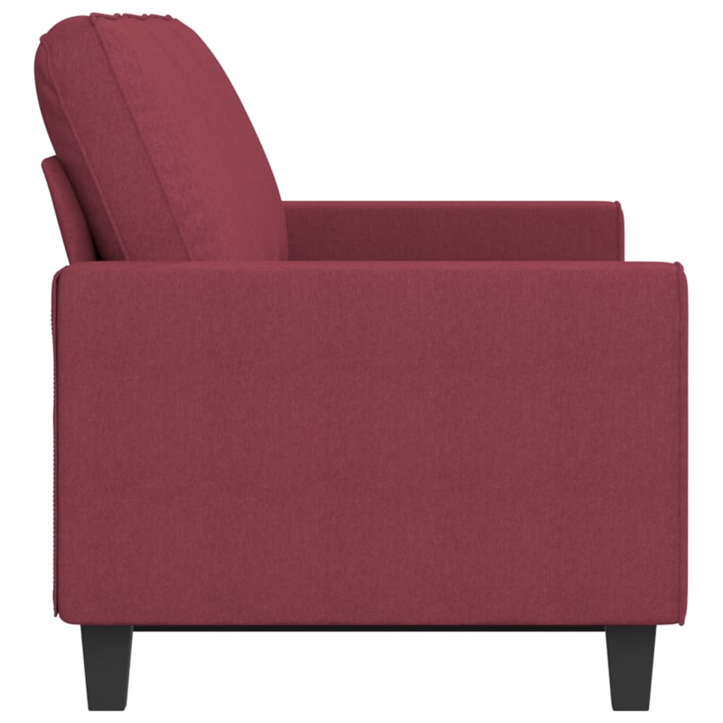 vidaXL Sofa 3-osobowa, winna czerwień, 180 cm,tapicerowana tkaniną