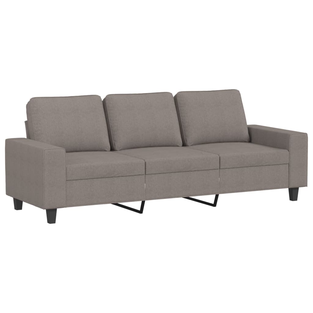 vidaXL Sofa 3-osobowa, kolor taupe, 180 cm, tapicerowana tkaniną