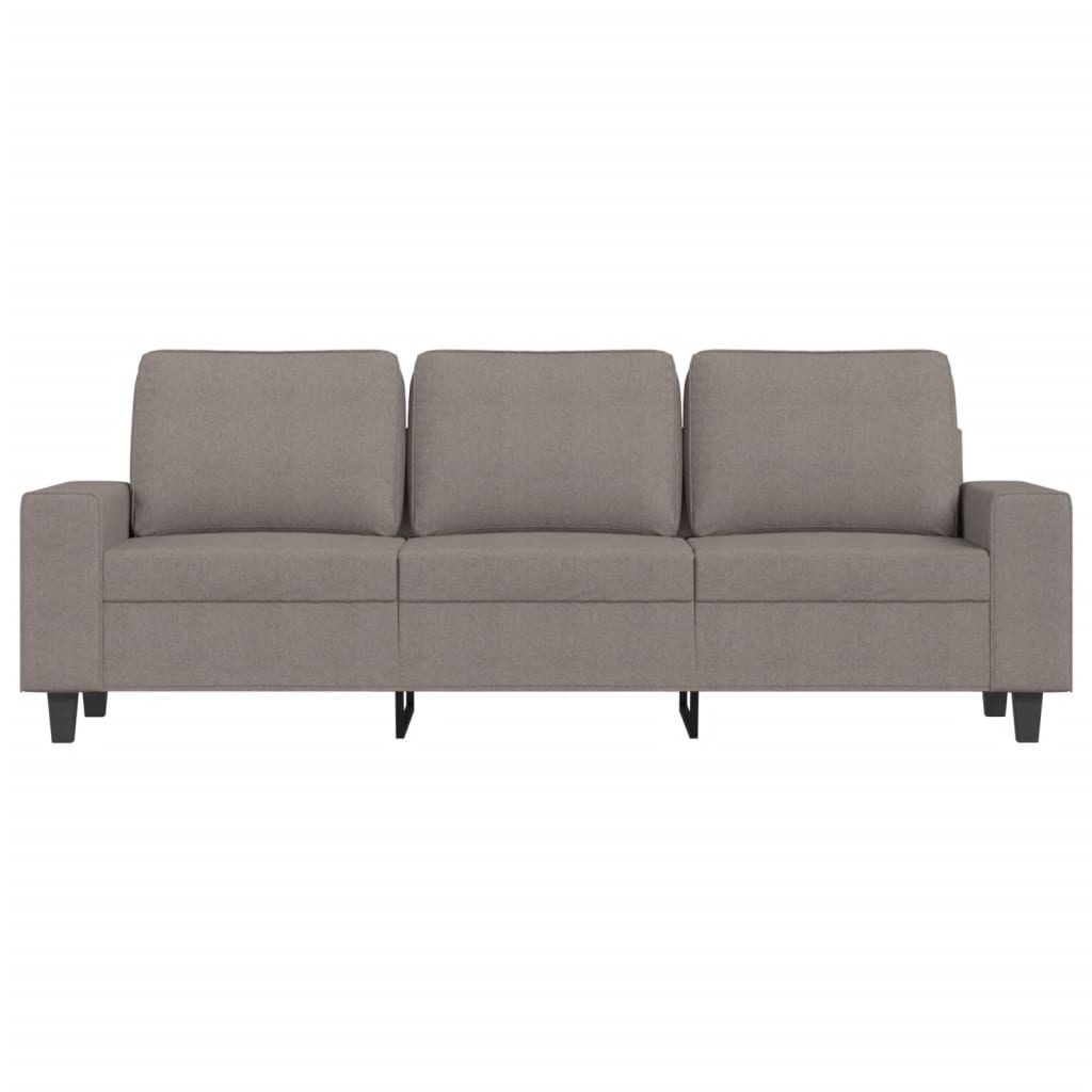 vidaXL Sofa 3-osobowa, kolor taupe, 180 cm, tapicerowana tkaniną
