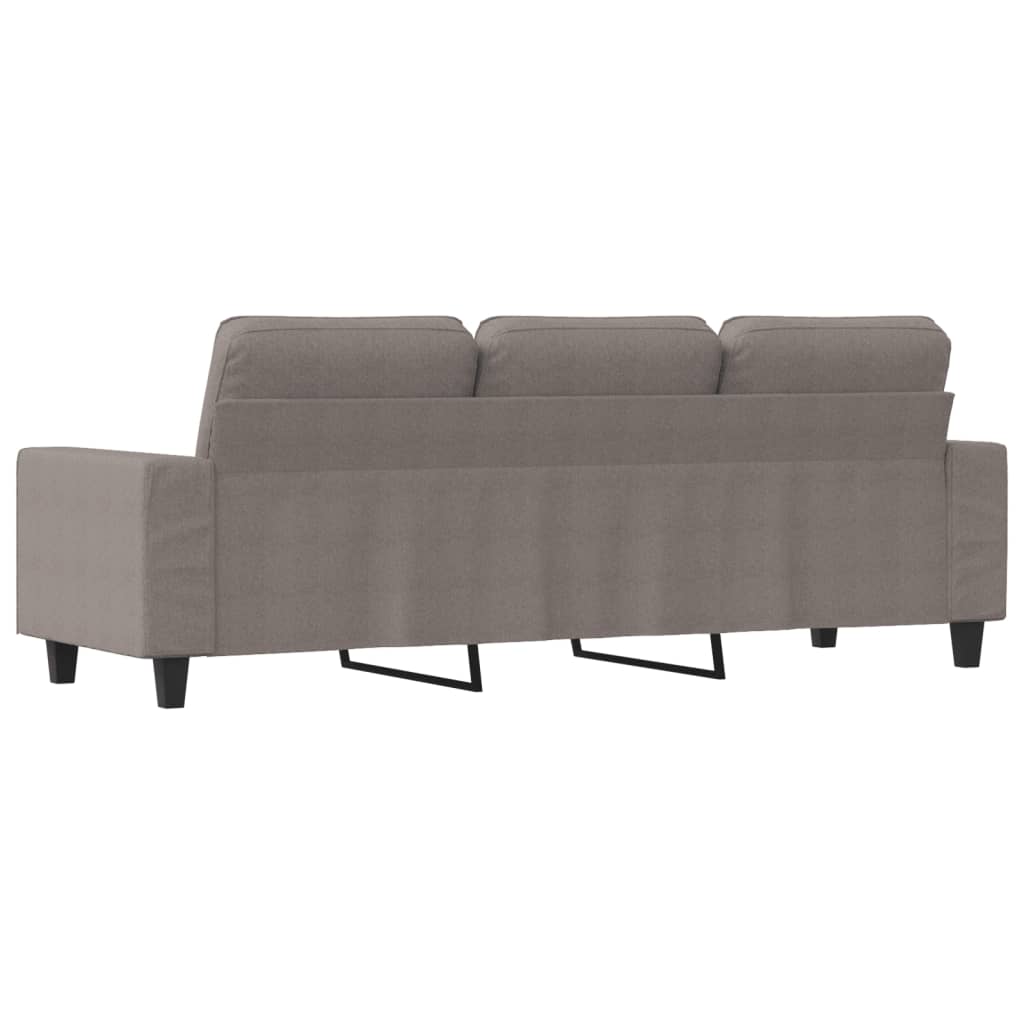 vidaXL Sofa 3-osobowa, kolor taupe, 180 cm, tapicerowana tkaniną