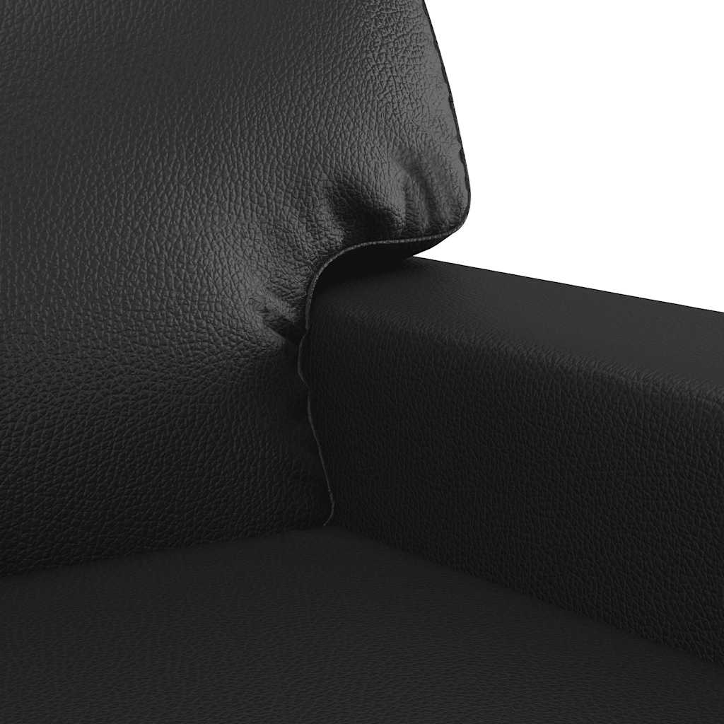 vidaXL Fotel, czarny, 60 cm, obity sztuczną skórą