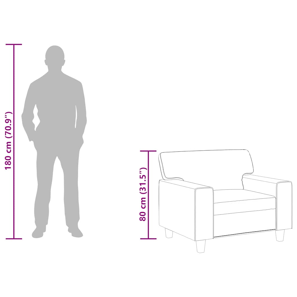 vidaXL Fotel, winna czerwień, 60 cm, obity sztuczną skórą