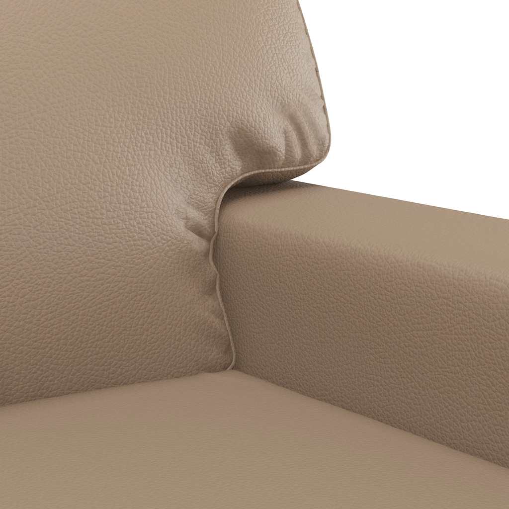 vidaXL Fotel, kolor cappuccino, 60 cm, obity sztuczną skórą
