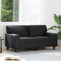vidaXL 2-osobowa sofa, czarna, 120 cm, sztuczna skóra