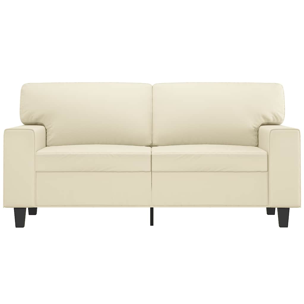 vidaXL 2-osobowa sofa, kremowy, 120 cm, sztuczna skóra