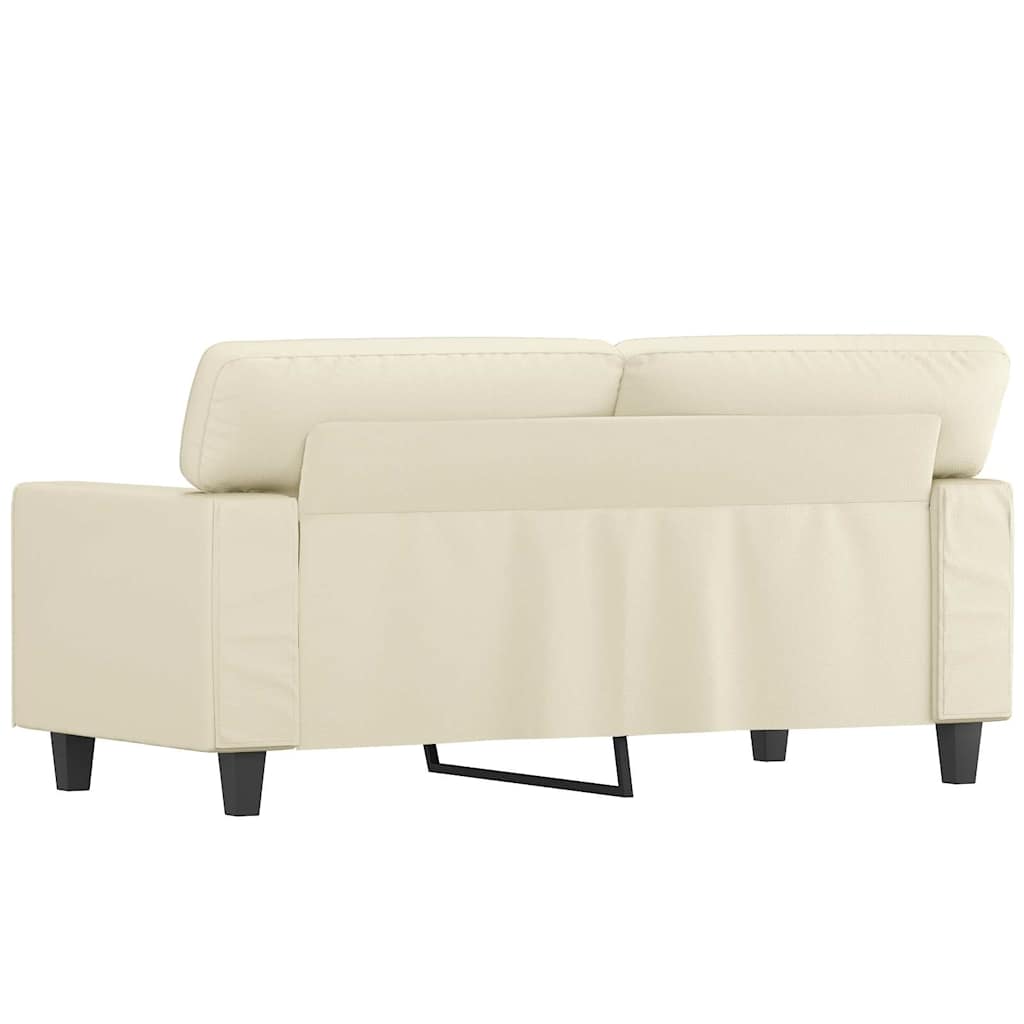 vidaXL 2-osobowa sofa, kremowy, 120 cm, sztuczna skóra