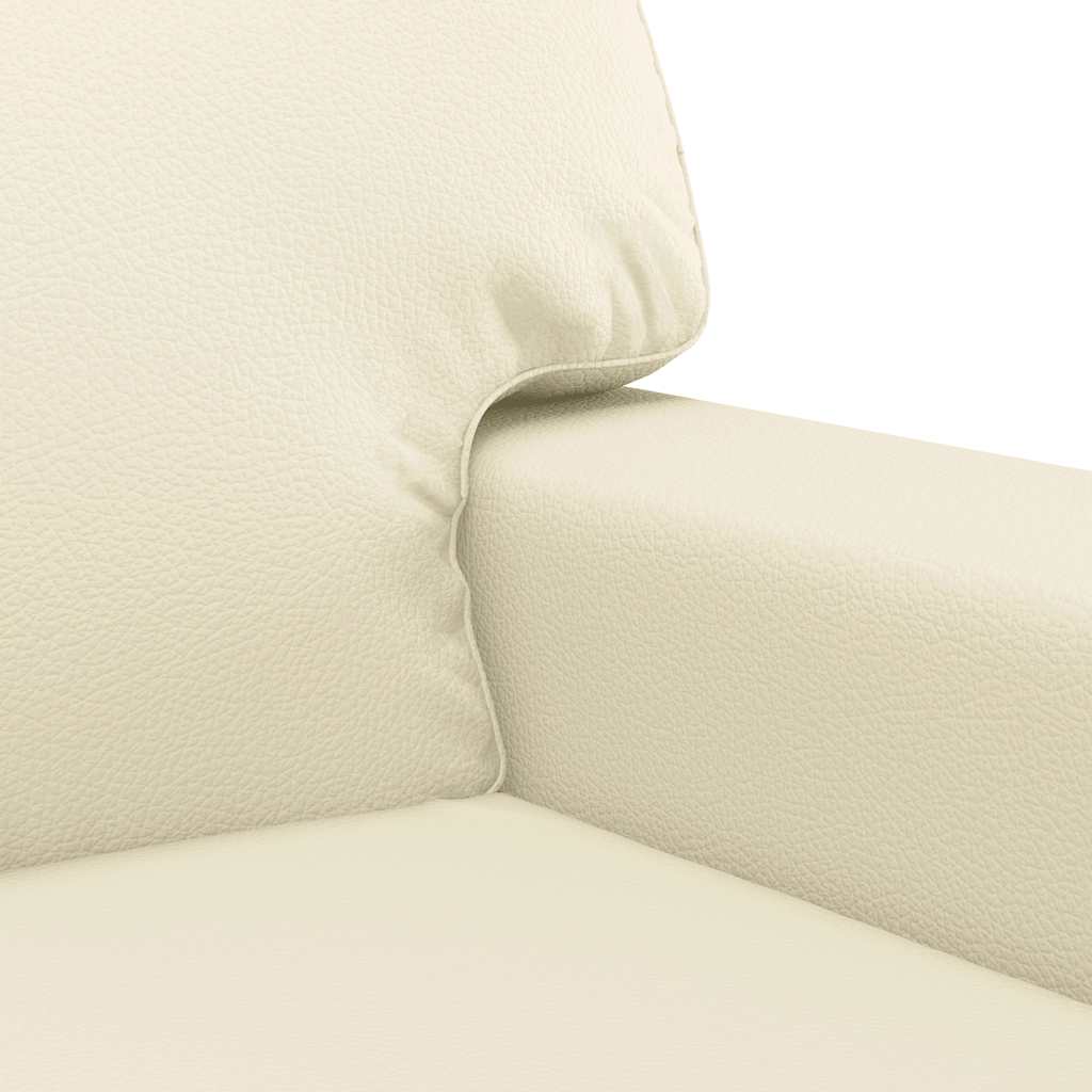 vidaXL 2-osobowa sofa, kremowy, 120 cm, sztuczna skóra