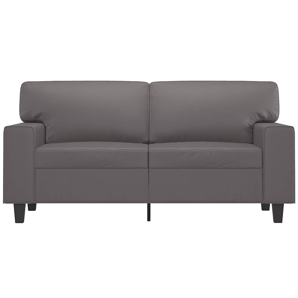 vidaXL 2-osobowa sofa, szary, 120 cm, sztuczna skóra