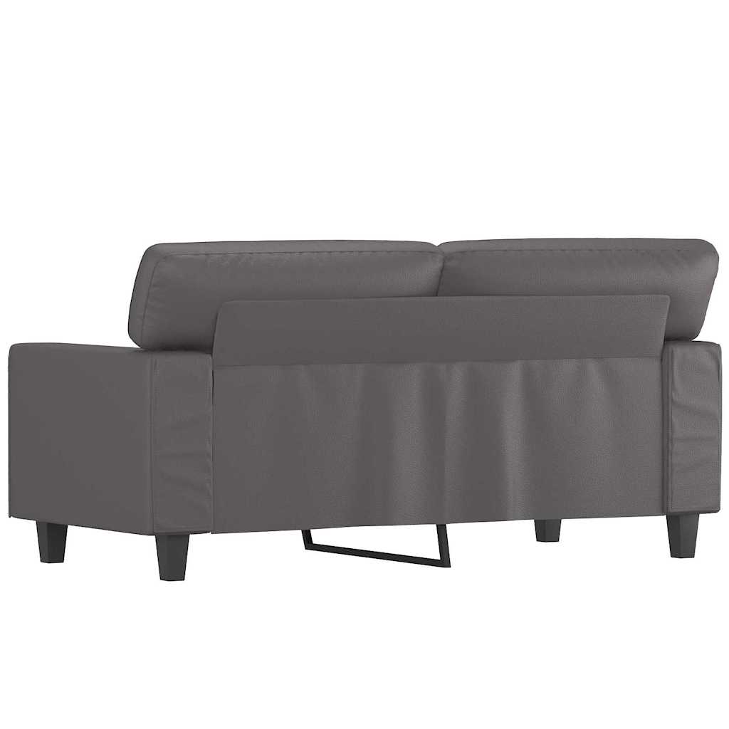 vidaXL 2-osobowa sofa, szary, 120 cm, sztuczna skóra