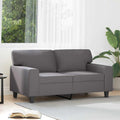 vidaXL 2-osobowa sofa, szary, 120 cm, sztuczna skóra