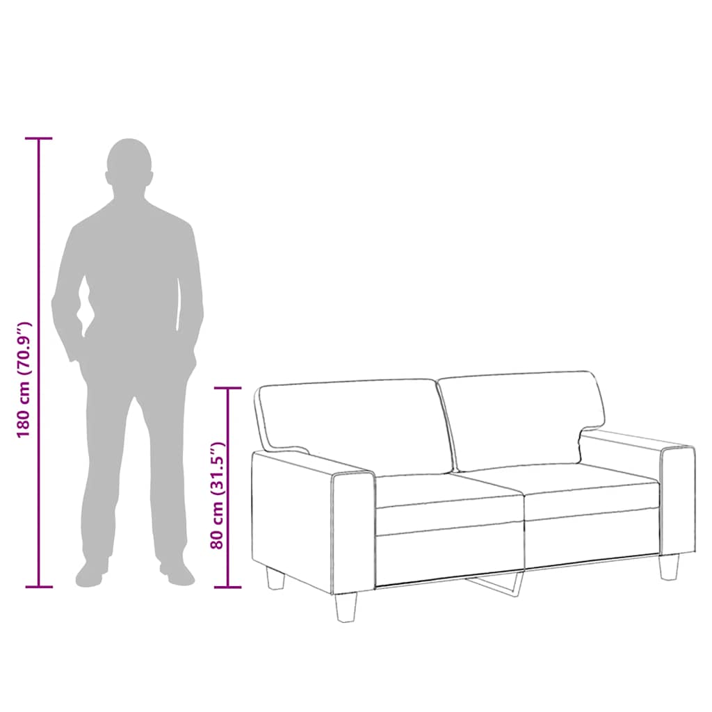 vidaXL 2-osobowa sofa, winna czerwień, 120 cm, sztuczna skóra