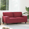 vidaXL 2-osobowa sofa, winna czerwień, 120 cm, sztuczna skóra