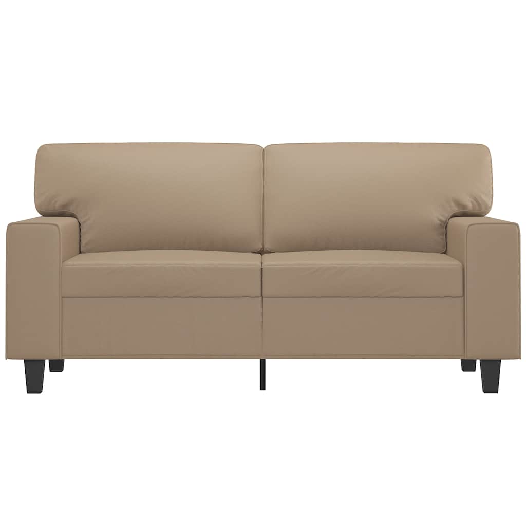 vidaXL 2-osobowa sofa, kolor cappuccino, 120 cm, sztuczna skóra