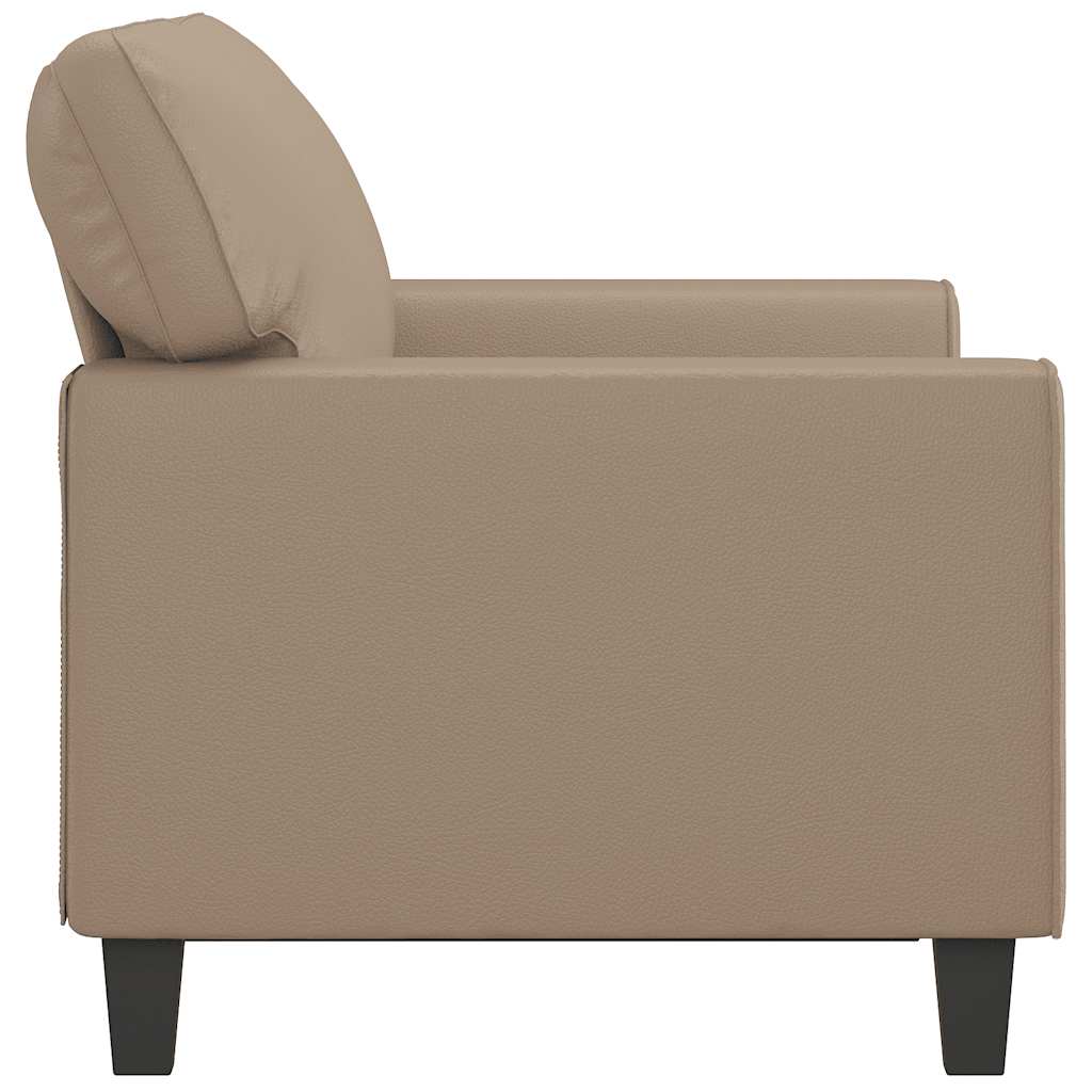 vidaXL 2-osobowa sofa, kolor cappuccino, 120 cm, sztuczna skóra