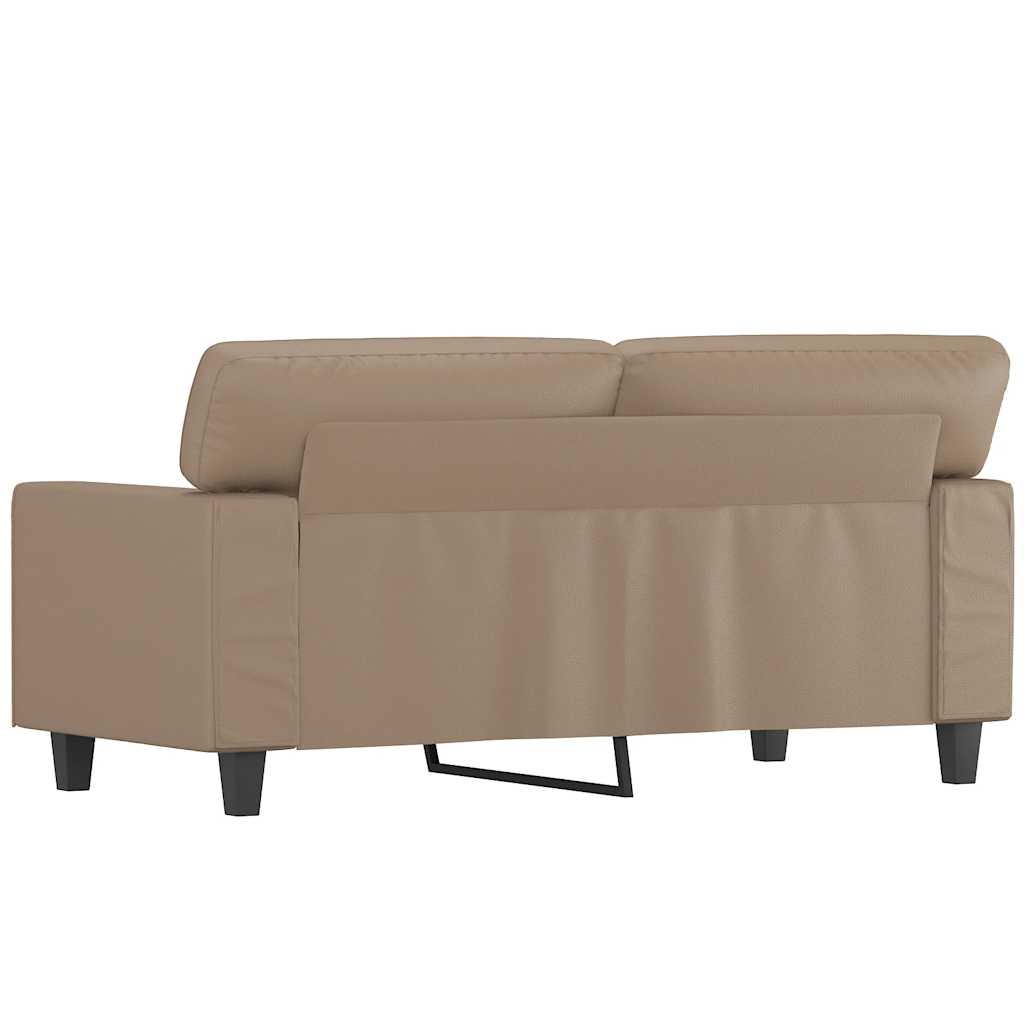 vidaXL 2-osobowa sofa, kolor cappuccino, 120 cm, sztuczna skóra